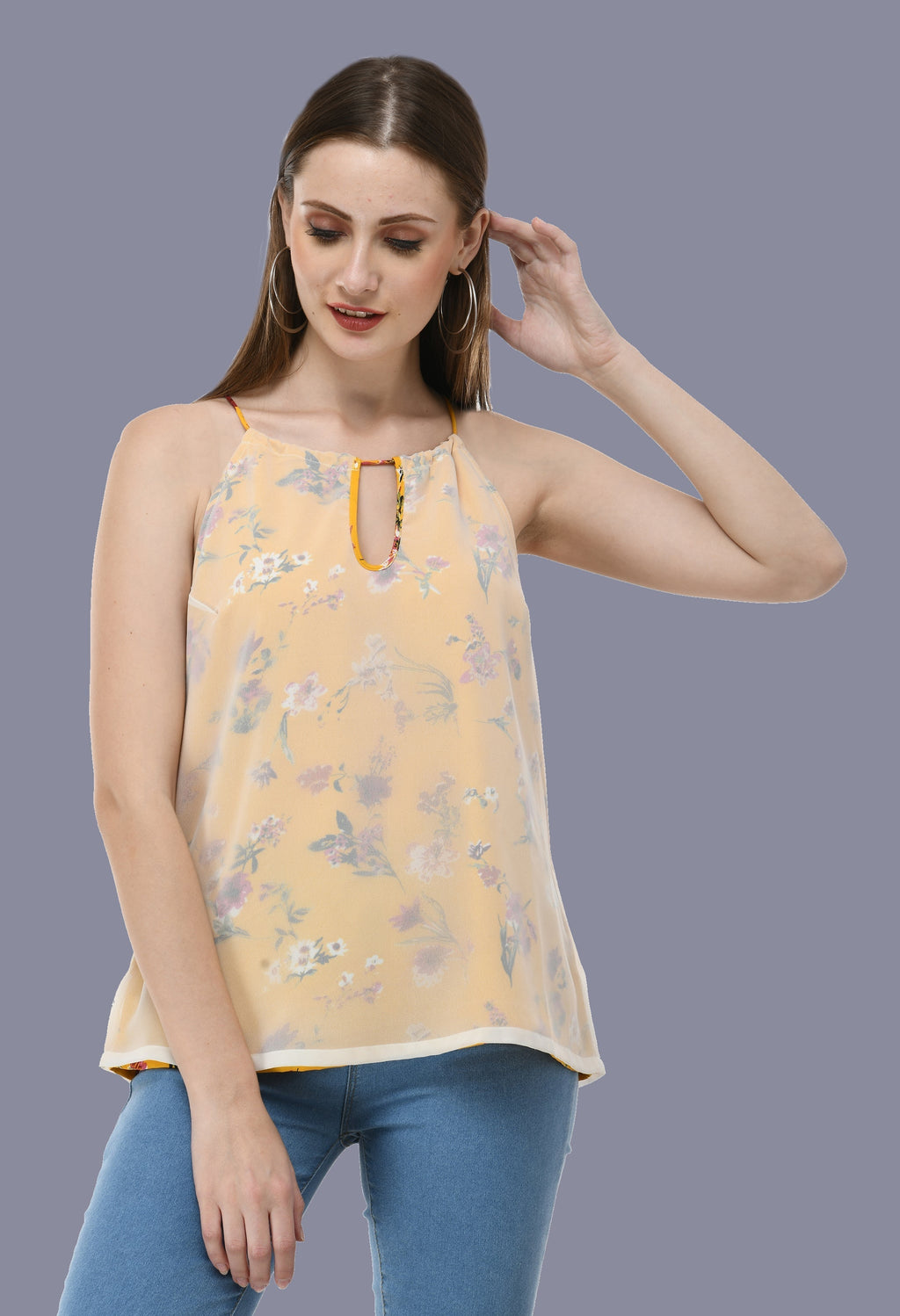 Floral women's printed top
