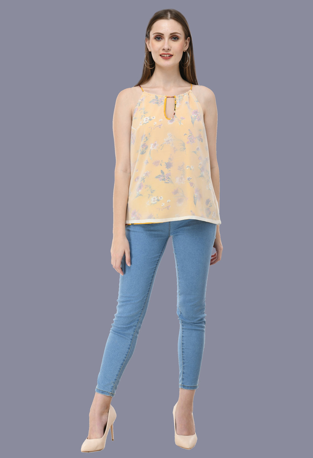 Floral women's printed top