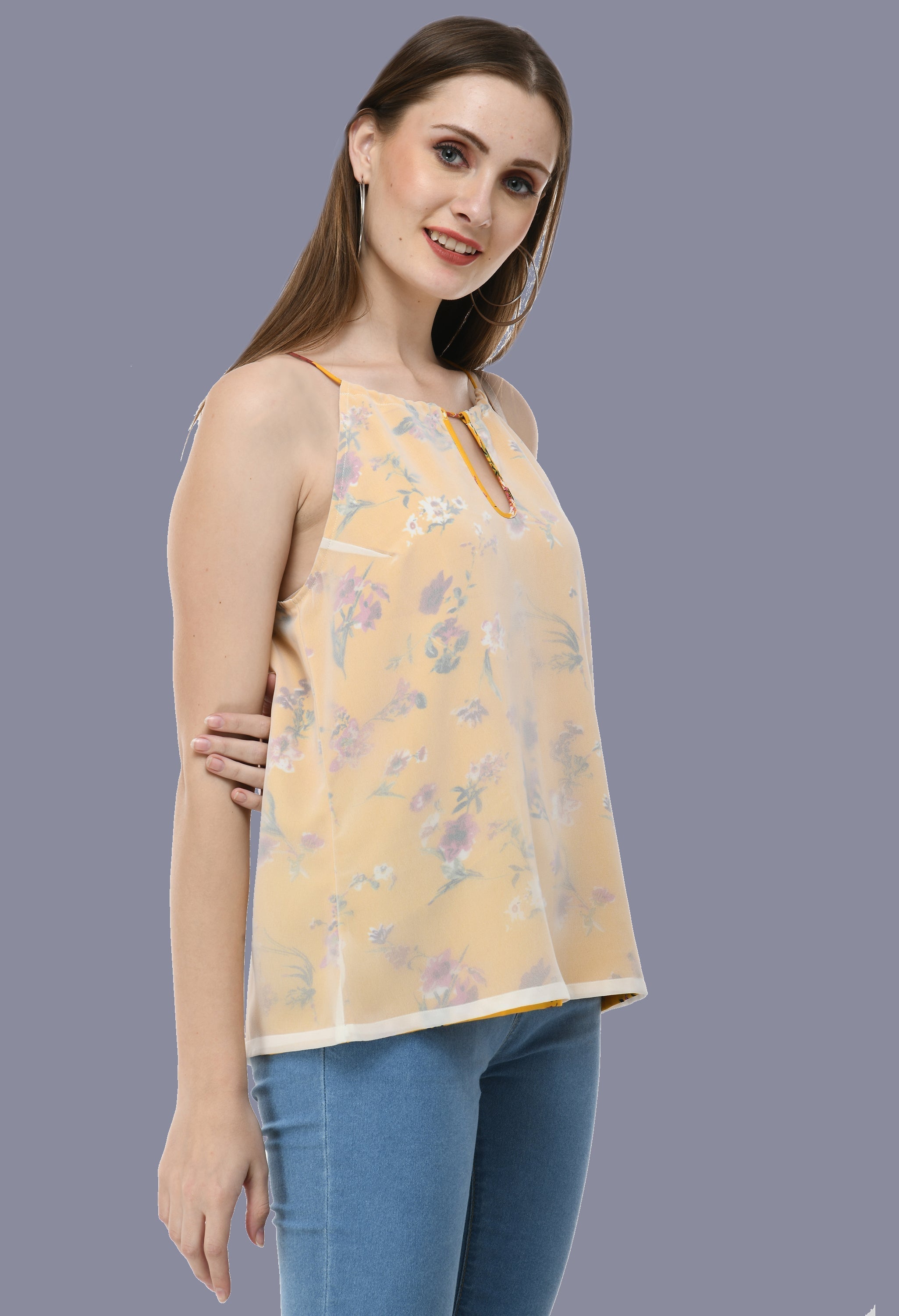Floral women's printed top