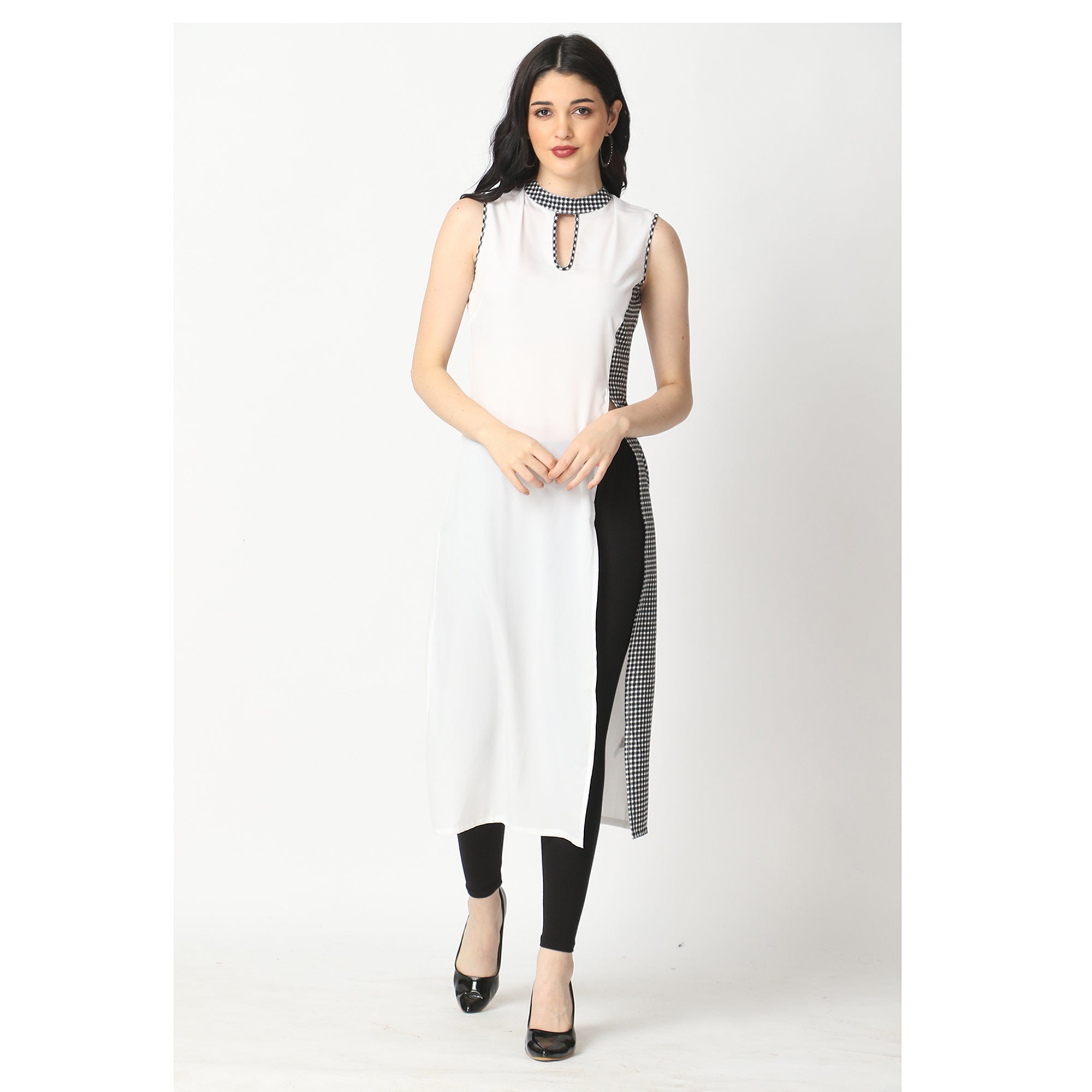 choker neck maxi top