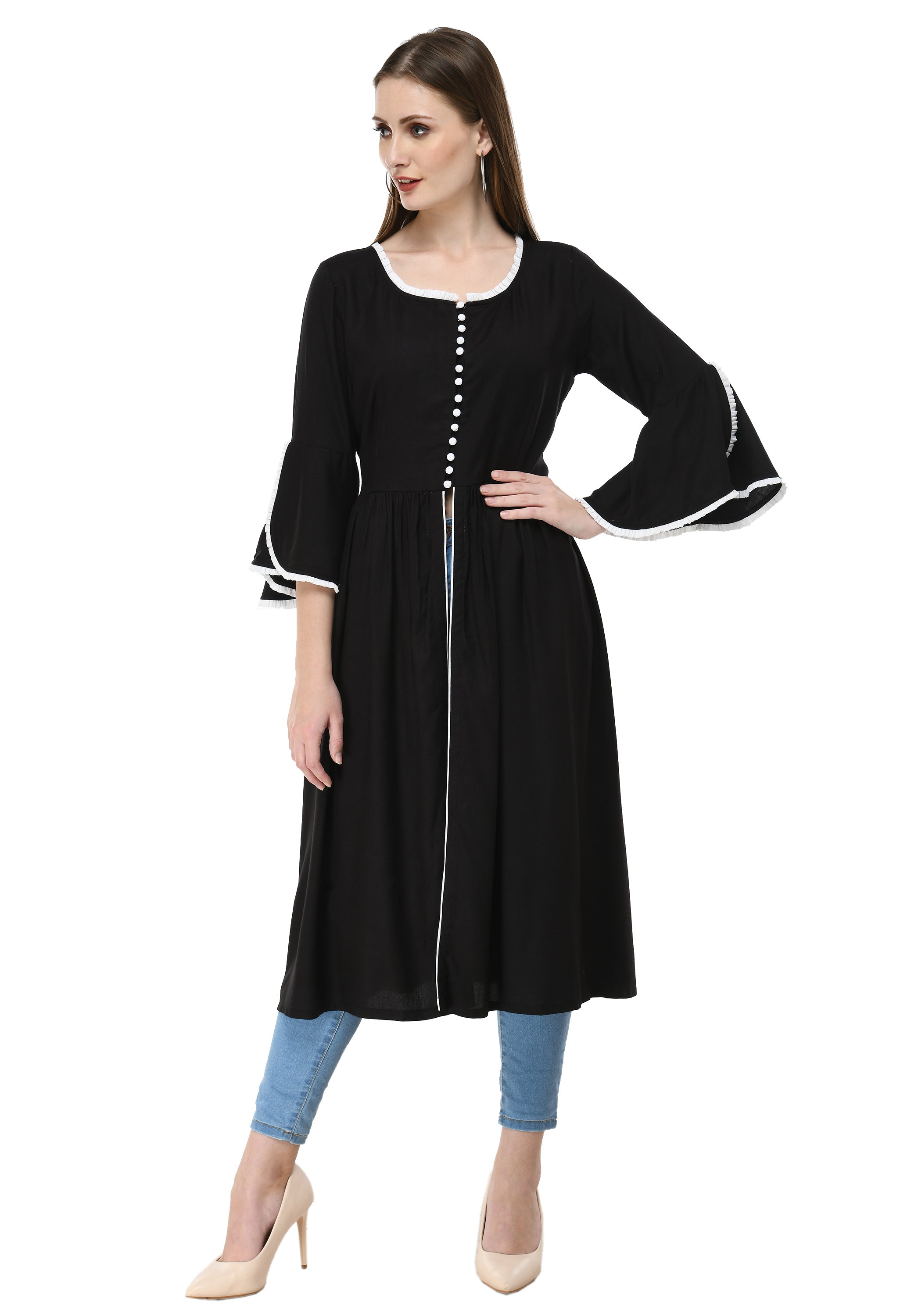 Black Rayon Kurti