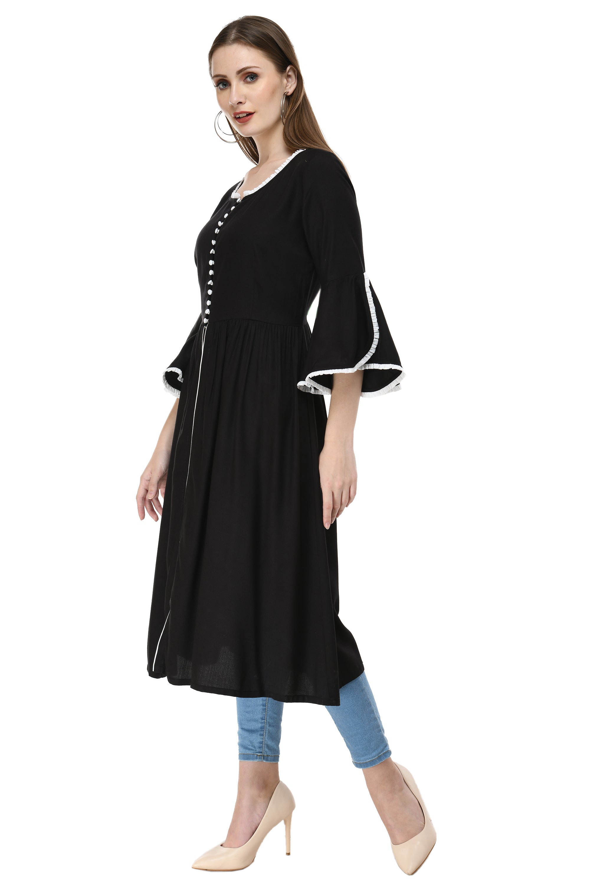 Black Rayon Kurti