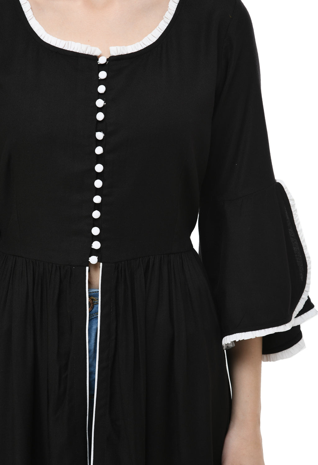 Black Rayon Kurti