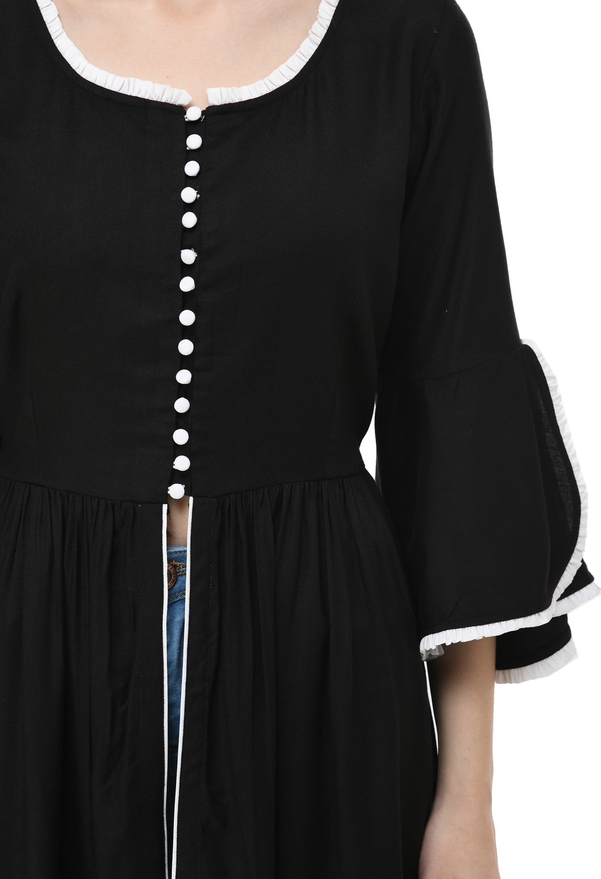 Black Rayon Kurti