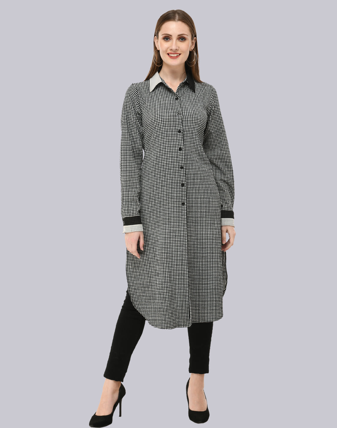 Black & White Checkered kurti