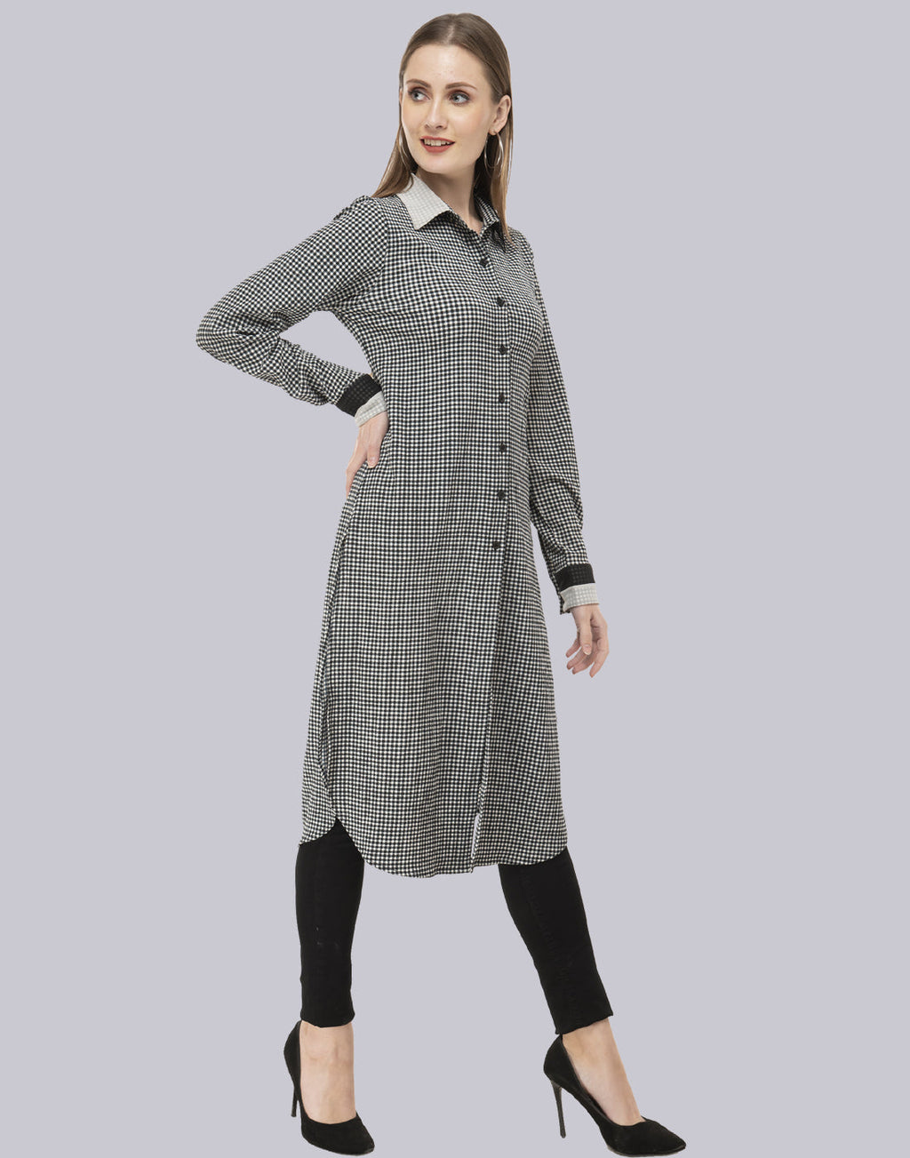 Black & White Checkered kurti