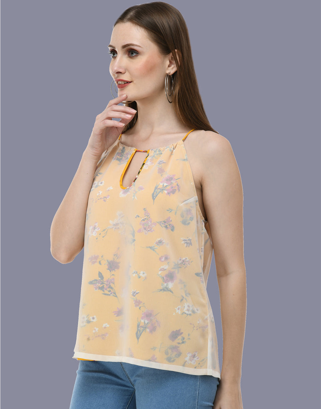 Floral women's printed top