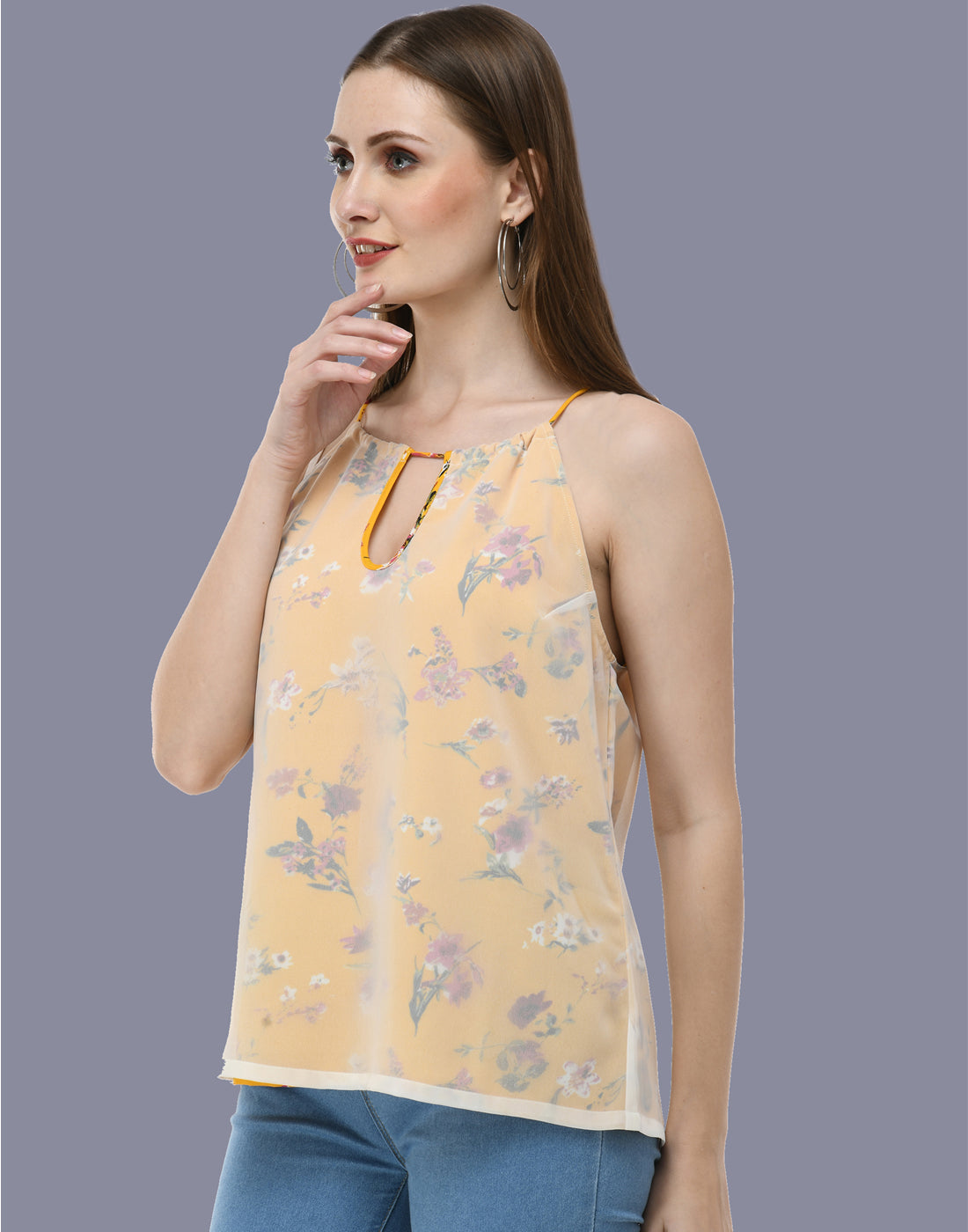 Floral women's printed top